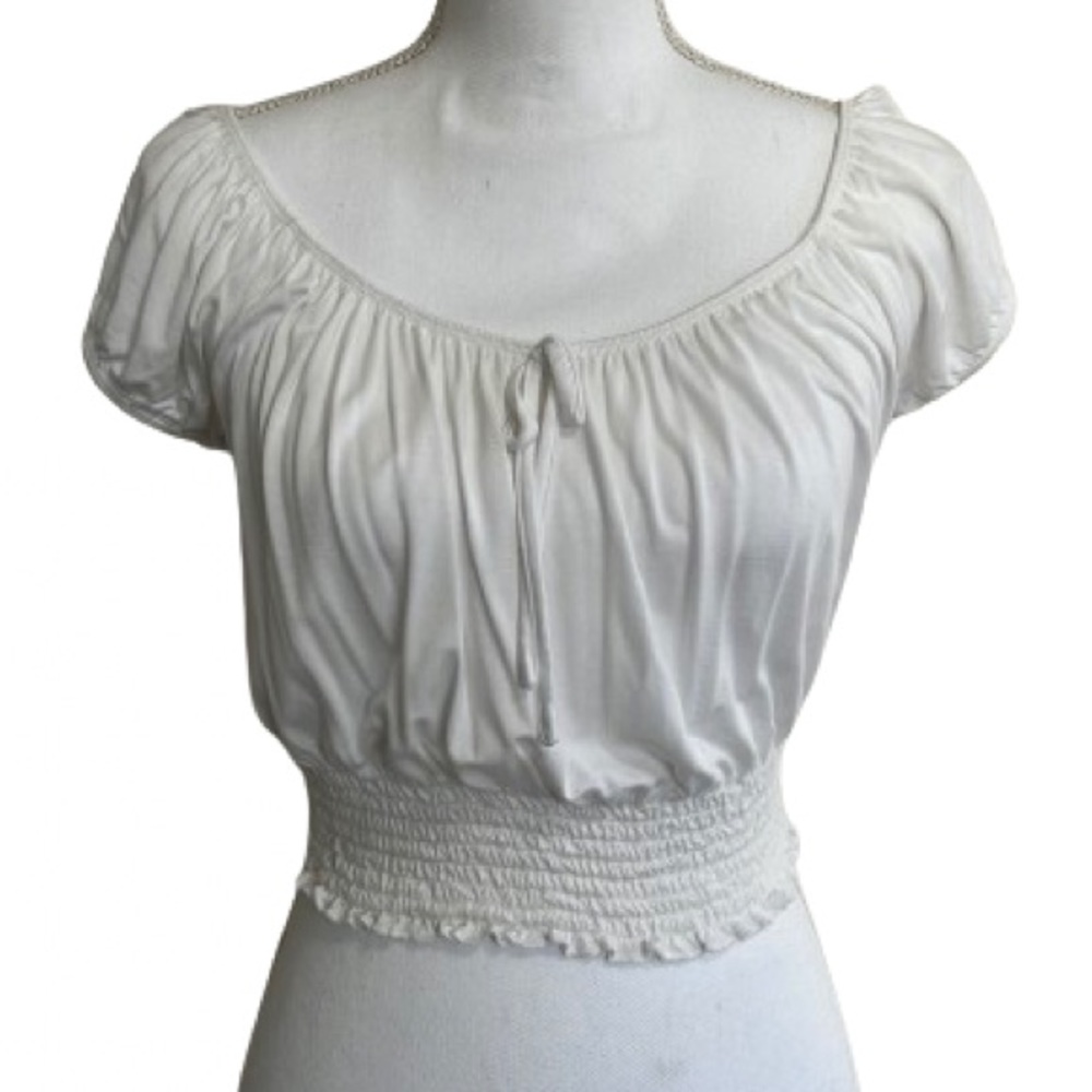 Flouncy Ruched Crop